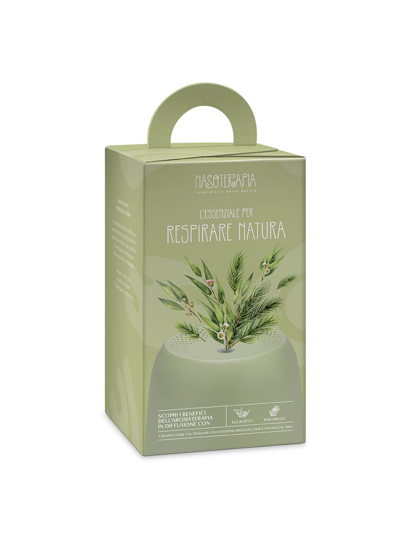 Kit con Diffusore ad Utrasuoni  e oli essenziali Respirare Natura